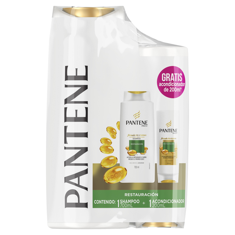 Imagen de Pantene Pack Restauración Shampoo 700 ml + Acondicionador 200 ml