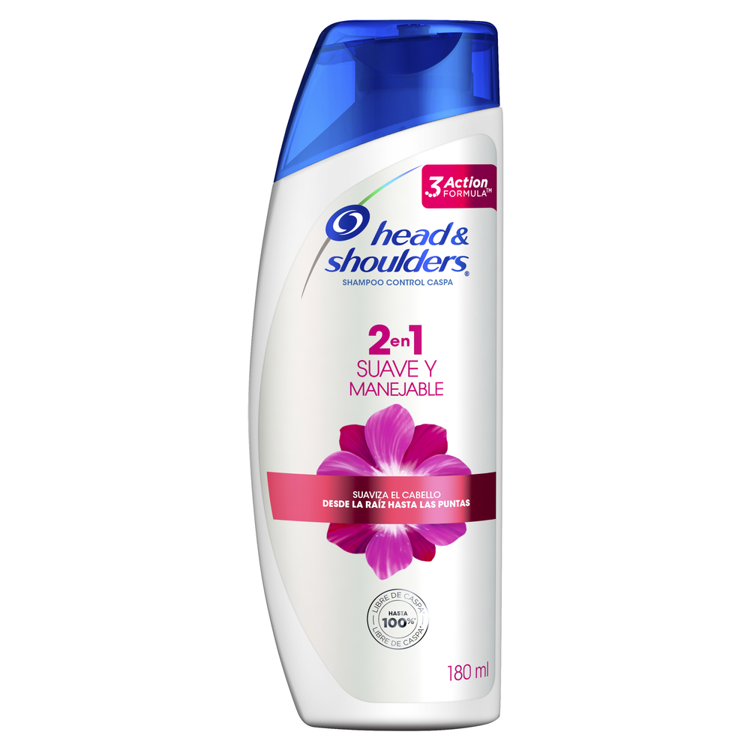 Imagen de Head&Shoulders Shampoo 2 En 1 Suave Y Manejable 180 ml