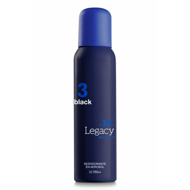 Imagen de Legacy Desodorante En Aerosol 3 Black 150 ml