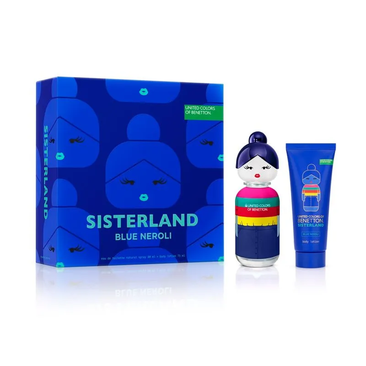 Imagen de Cofre Benetton. Sisterland Blue Neroli Edt 80Ml Y Crema