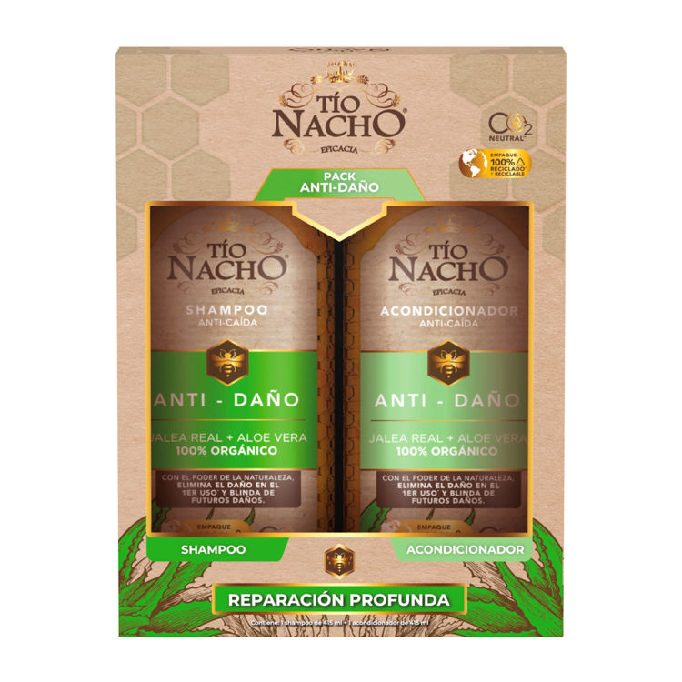 Imagen de Tio Nacho Pack Anti-Daño Shampoo 415 ml + Acondicionador 415 ml