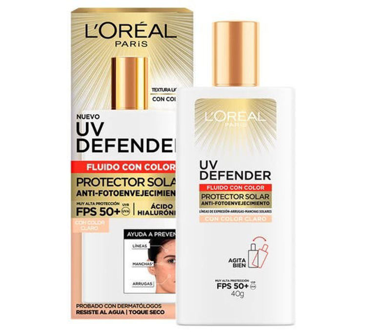 Imagen de L'Oréal Paris Protector Solar  Facial Uv Defender Con Color Fps 50   Tono Claro 40 gr