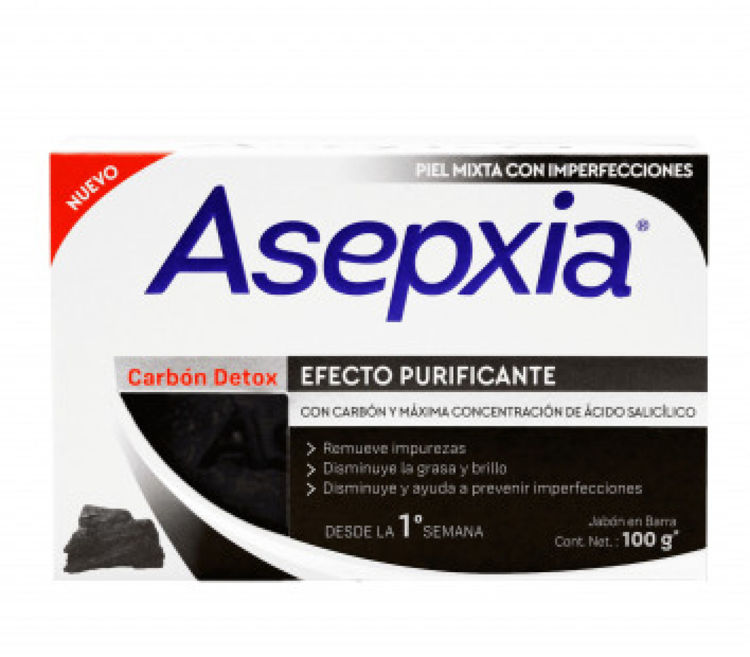 Imagen de Asepxia Jabón Carbón Detox 100 Gr - Efecto Purificante