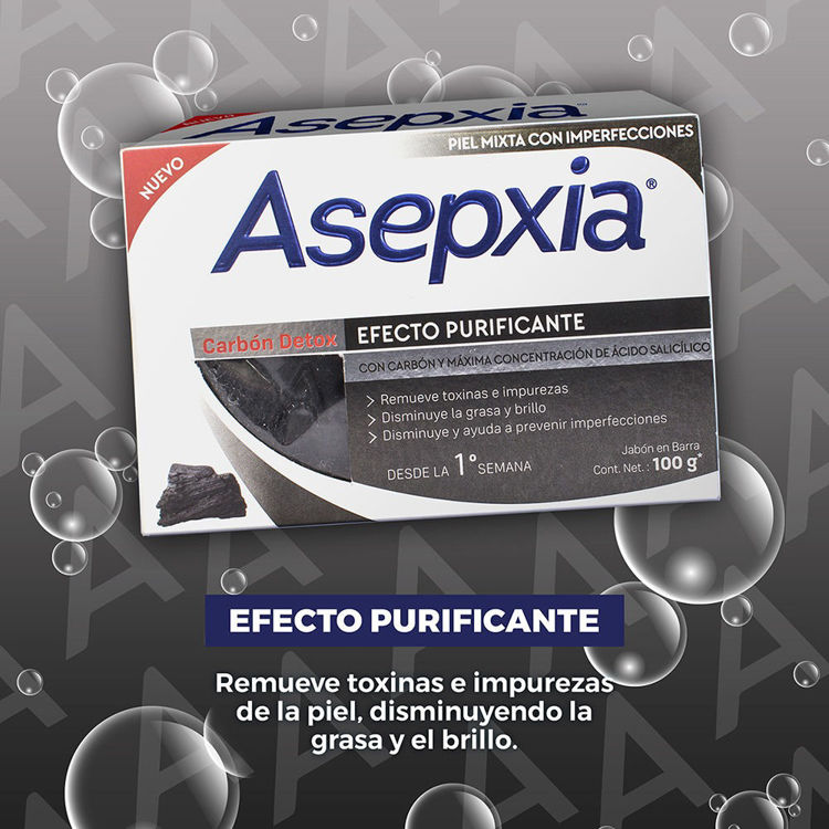 Imagen de Asepxia Jabón Carbón Detox 100 Gr - Efecto Purificante