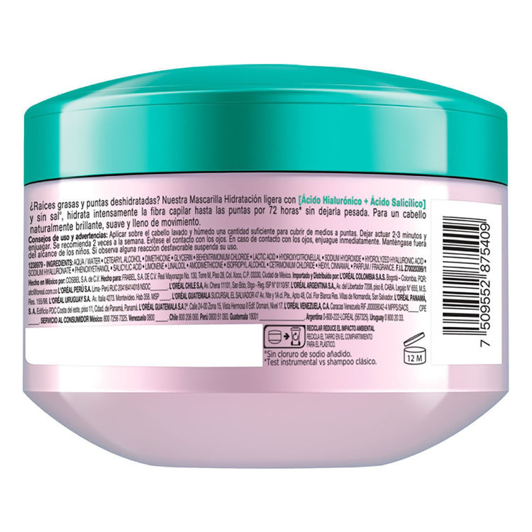 Imagen de L'Oréal Paris  Baño De Crema Elvive Hialurónico Pure 300 gr
