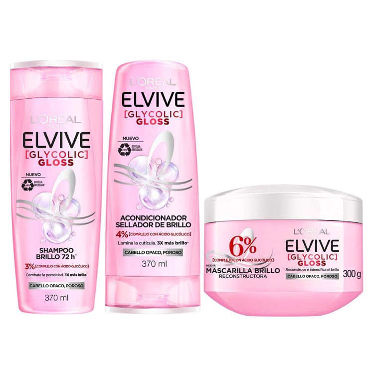 Imagen de L'Oréal Paris Crema Para Peinar  Elvive Glycolic Gloss 300 ml