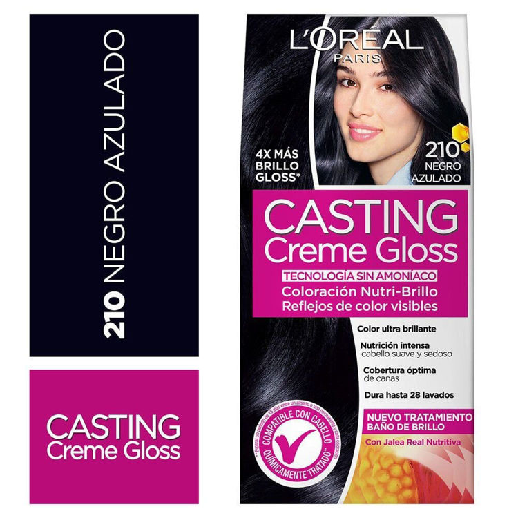 Imagen de L'oreal Paris Tinta Casting Creme Gloss 210 Negro Azulado