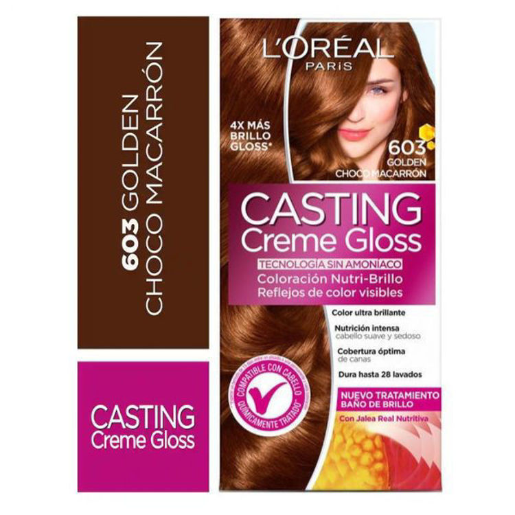 Imagen de L'oreal Paris Tinta Casting Creme Gloss 603 Golden Choco Macarron