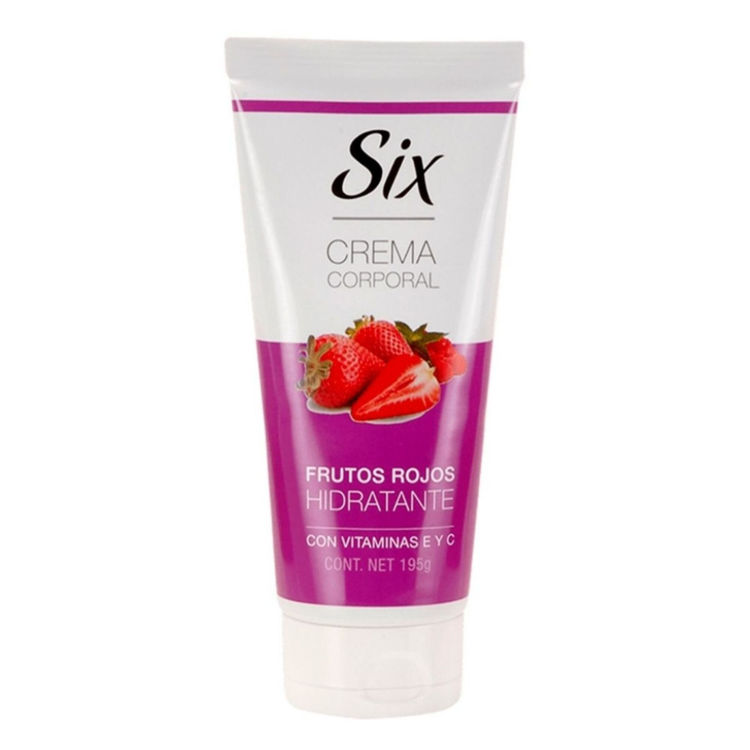 Imagen de Six Crema Corporal Hiratante  Frutos Rojos 195 gr