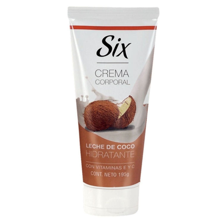 Imagen de Six Crema Corporal Hiratante Leche De Coco 195 gr