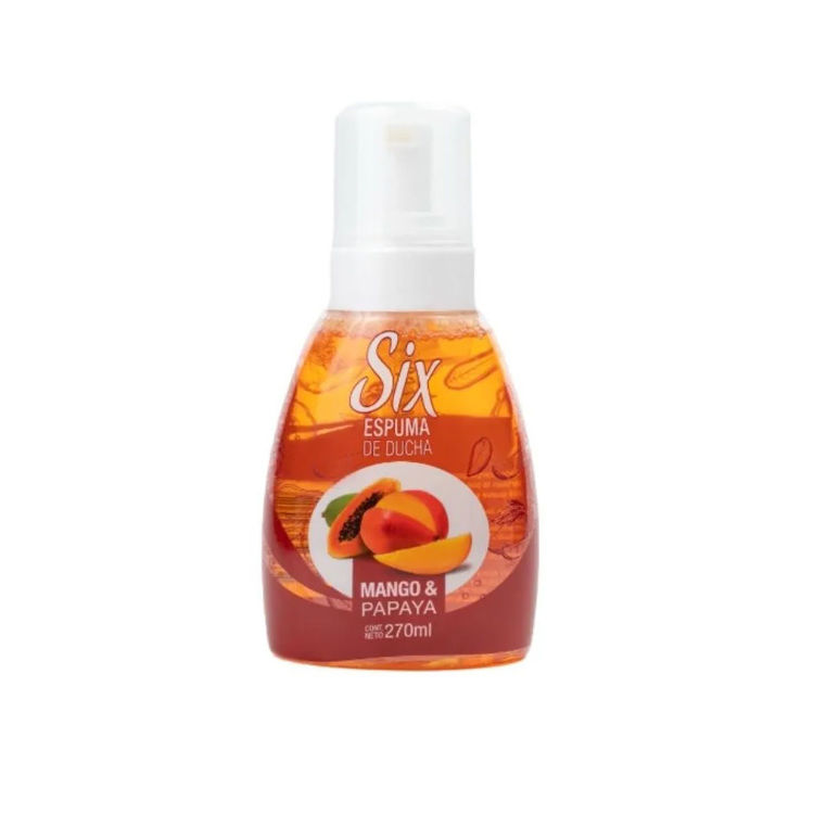 Imagen de Six Espuma De Ducha Mango Y Papaya  270 ml
