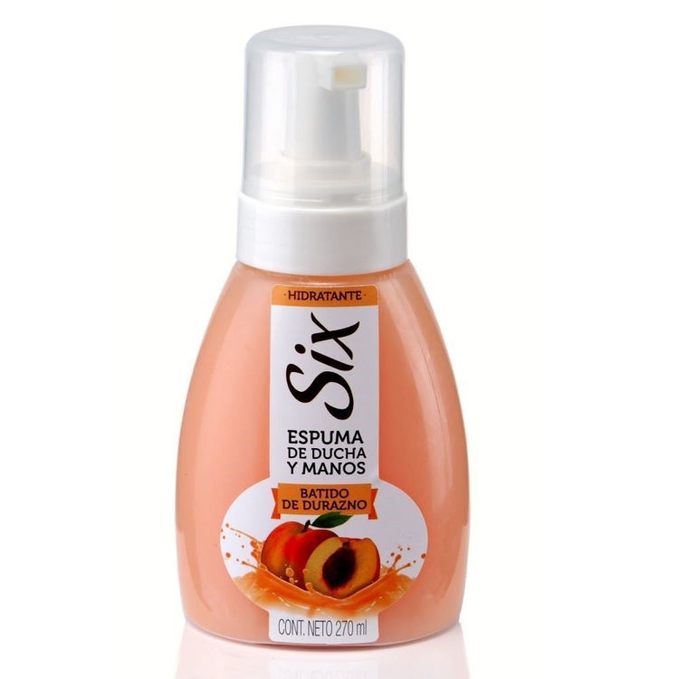 Imagen de Six Espuma De Ducha y Manos Batido De Durazno 270 ml