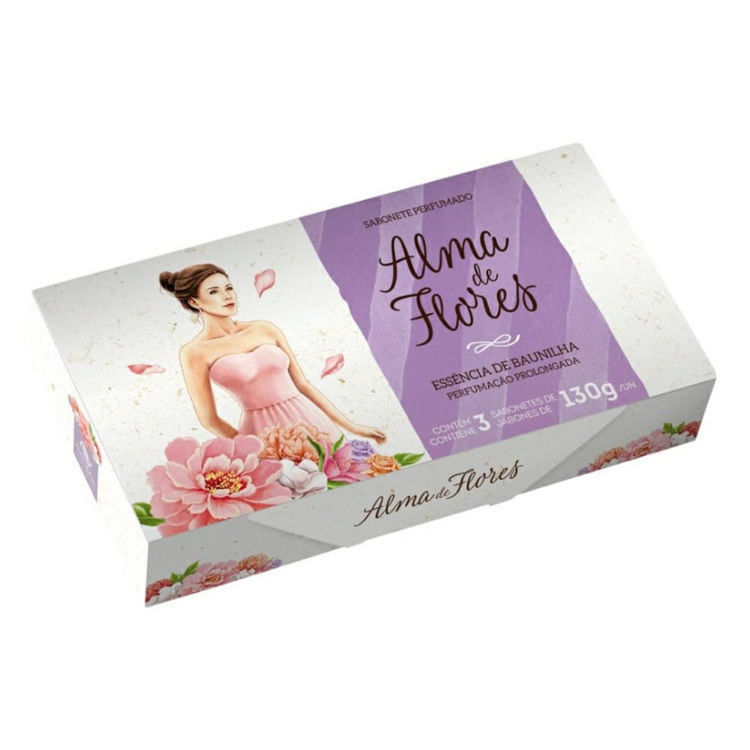 Imagen de Alma De Flores Estuche  con 3 Jabones - Vainilla