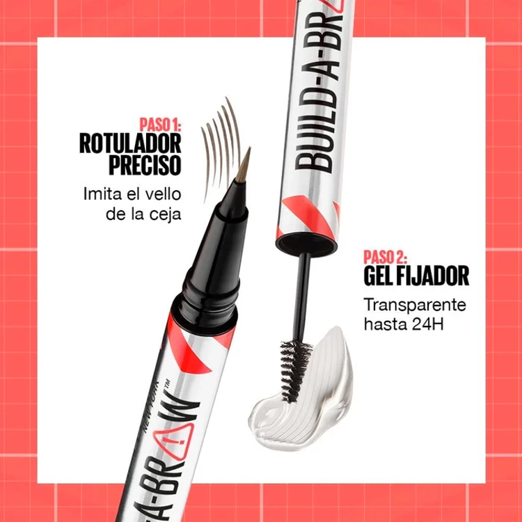 Imagen de Maybelline Delineador de Cejas  Build A Brow 2 en 1 - Soft Brown