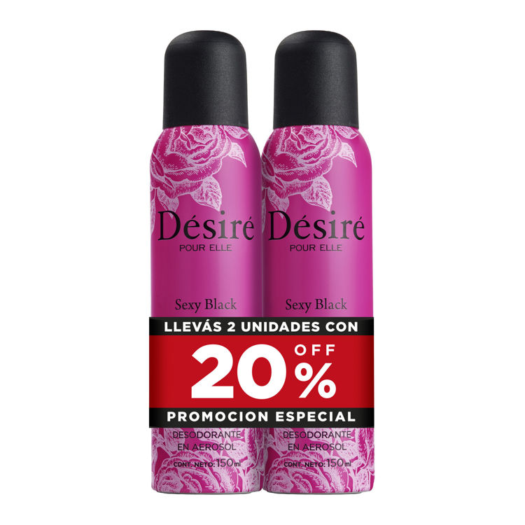 Imagen de Desire Sexy Black Pack x 2 Desodorantes De Dama