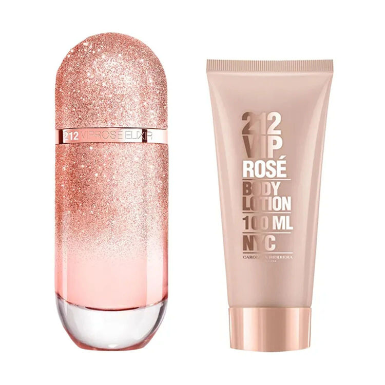 Imagen de Carolina Herrera Estuche 212  Vip Rose Elixir Perfume De mujer  80 ml + Body Lotion