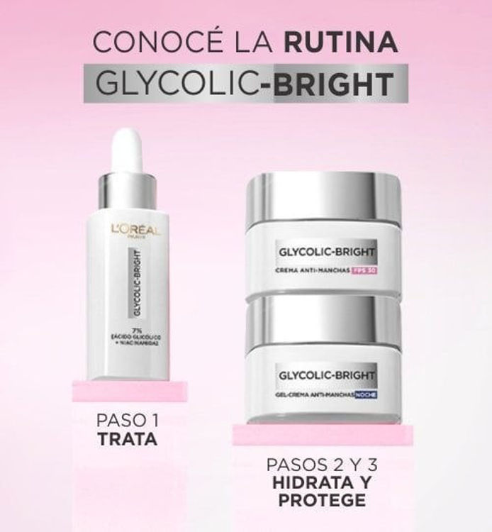 Imagen de L'Oreal París  Crema Día Glycolic Bright con FPS30 50ml