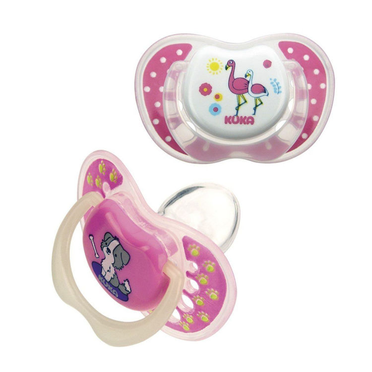 Imagen de Kuka Pack de 2 Chupetes Dia y Noche Anatomicos Talle 1 Rosado-  0 a 6 meses - 2092