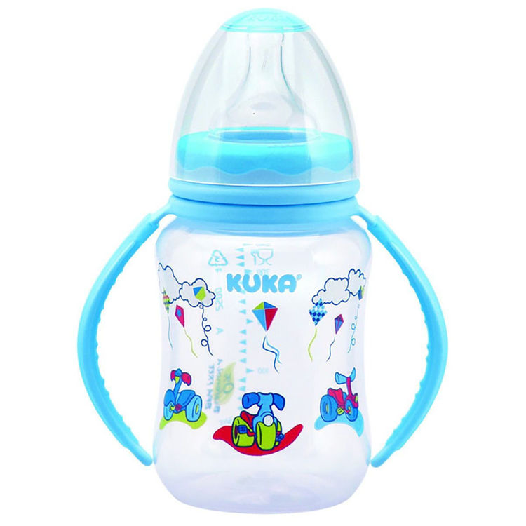 Imagen de Kuka Mamadera Natural Plus Con Asas 240 ml - Celeste