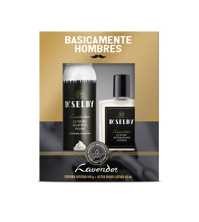 Imagen de Estuche Básicamente Hombres Laveder Espuma De Afeitar + Luxury After 50 Ml