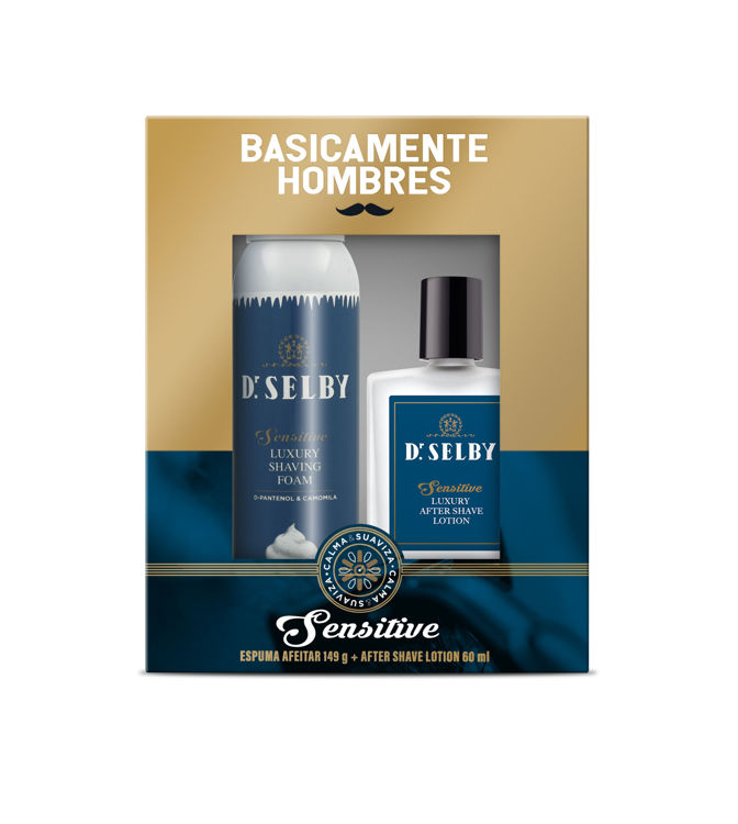 Imagen de Estuche Basicamente Hombres Sensitive Espuma De Afeitar + Luxury After 50 Ml