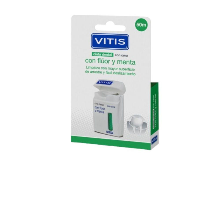 Imagen de Vitis Cinta Dental Con Fluor Y Menta 50 Mt