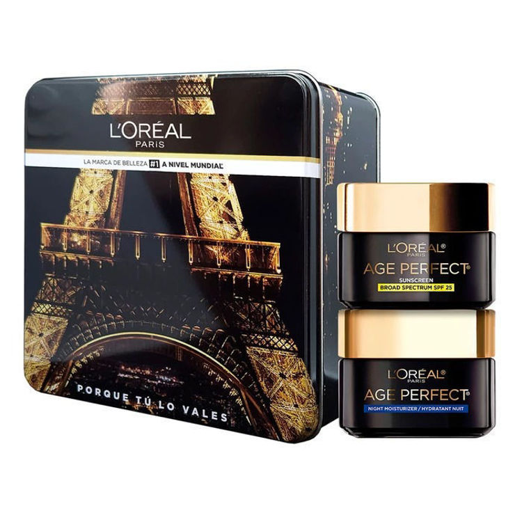 Imagen de L'Oréal París  Pack Age Perfect Renovación Celular Crema Hidratante Día FPS25 50ml + Noche 50ml + LATA DE REGALO