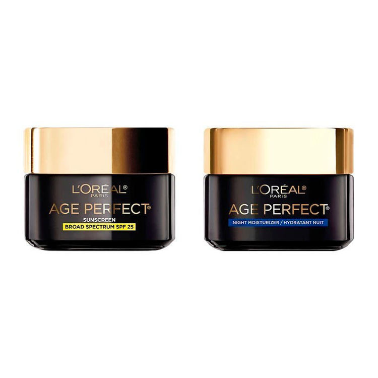 Imagen de L'Oréal París  Pack Age Perfect Renovación Celular Crema Hidratante Día FPS25 50ml + Noche 50ml + LATA DE REGALO