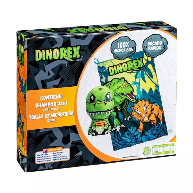 Imagen de Estuche Para Niños Dinorex Shampu 3 En 1 + Toalla