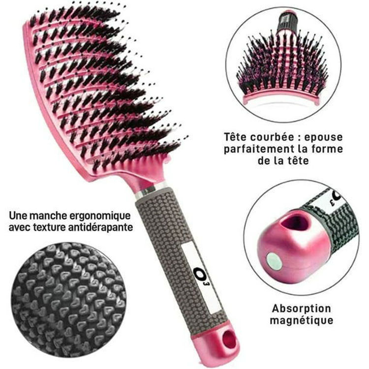 Imagen de Cepillo de pelo Desenredante Anti tirón  y Anti Frizz Con Cerda Combinada
