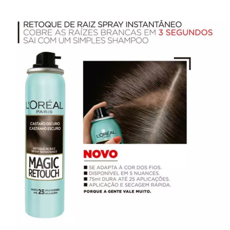 Imagen de L'Oreal París  Magic Retouch  Retocador de raíces -  Castaño Oscuro