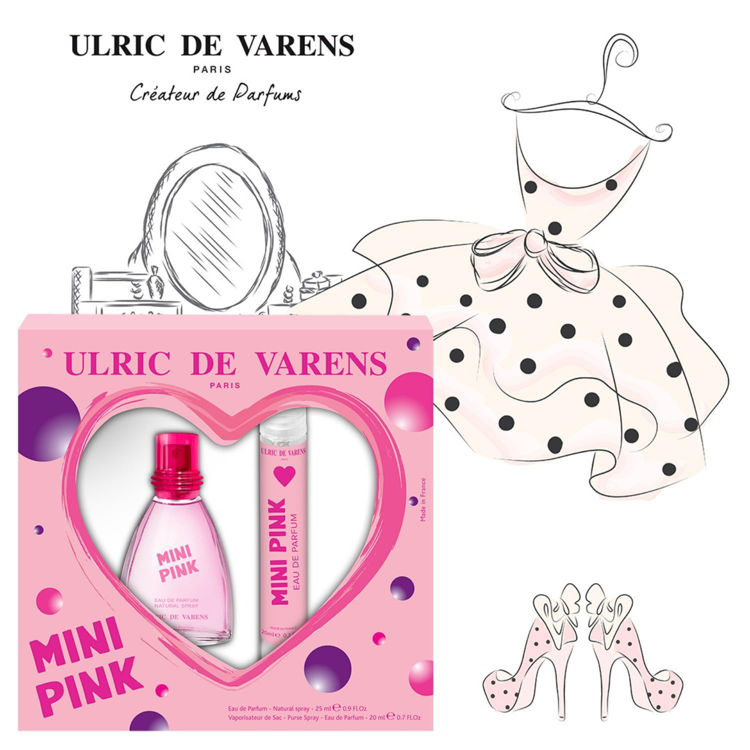 Imagen de Ulric de Varens Estuche Mini Pink Perfume de Mujer 25 ml + Perfume 20 ml
