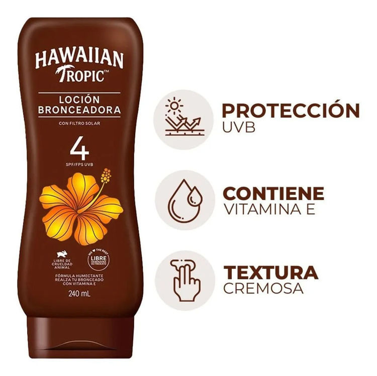Imagen de Hawaiian Tropic Locion Factor 4 X 240 Ml