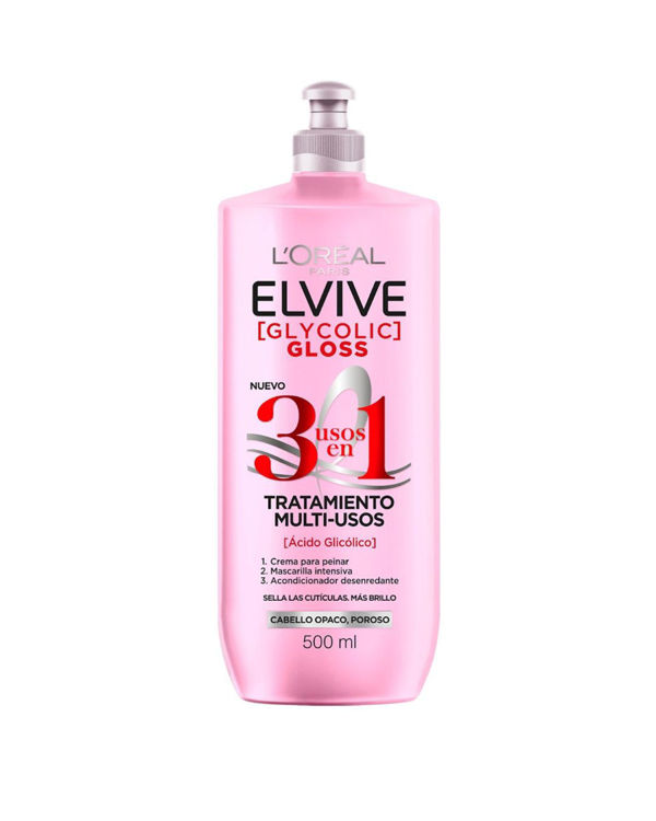 Imagen de Elvive Glycolic Gloss 3 En 1 500 Ml