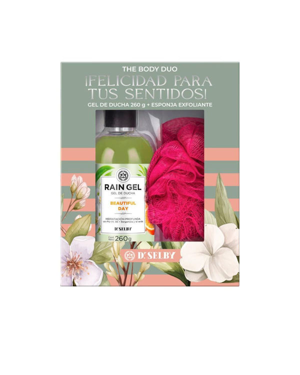 Imagen de Estuche Rain Gel Beautiful Day + Esponja Exfoliante