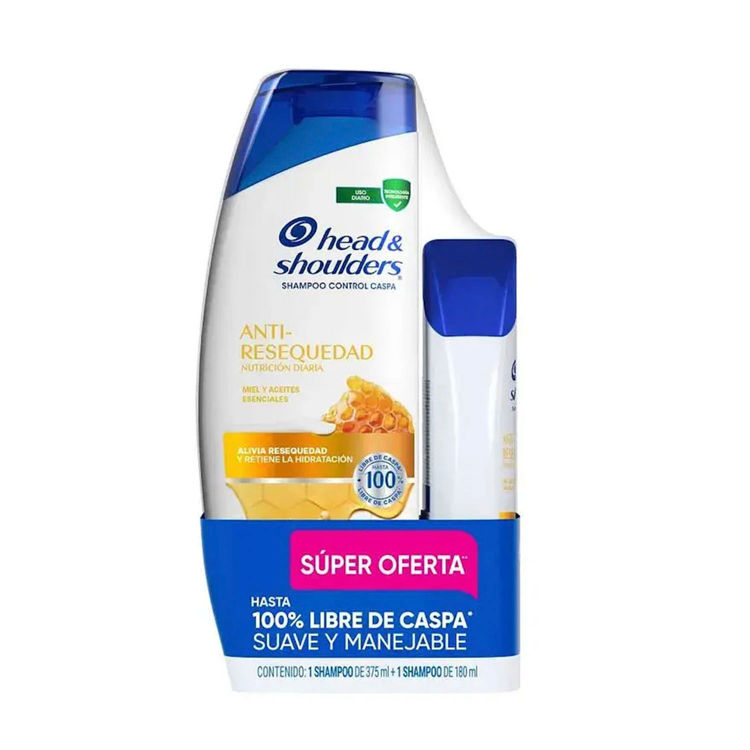 Imagen de Head & Shoulders Pack Shampoo Antiresequedad    375 ml + Shampoo Antiresequedad 180 ml