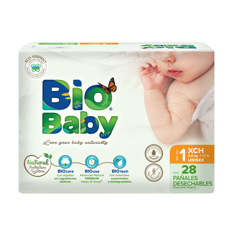 Imagen de Pañal Babysec Bio Baby T.1 Chico X 28 Unidades